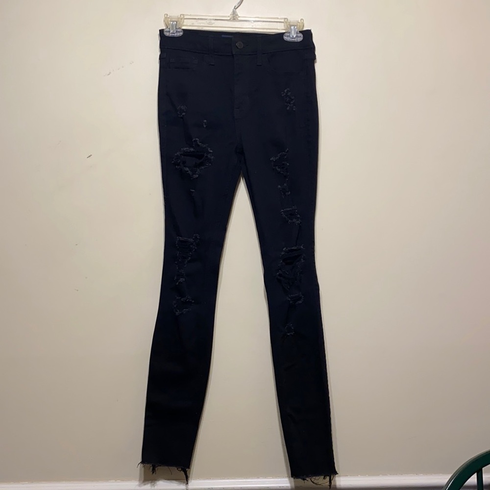 High Rise Super Skinny Black Jeans